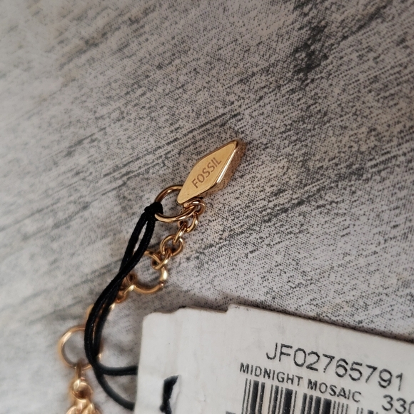 Fossil Midnight Mosaic geometric coppertone bracelet 7 inch NEW - Picture 5 of 7